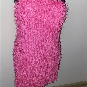 Pink fringe dress